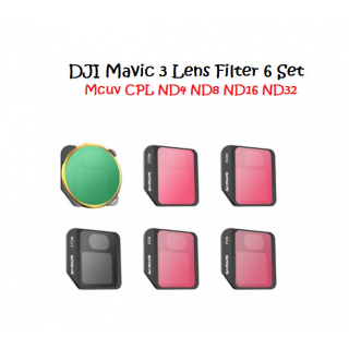 Dji Mavic 3 Lens Filter - 6 Set - MCUV - CPL - ND4- ND8 - ND16 - ND32